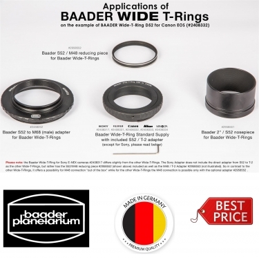 Baader Wide T-Ring Canon EOS with D52i to T-2 and S52