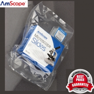 AmScope 50 Pcs Microscope Slides Plus 100 pcs Cover Slide