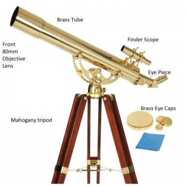 Celestron Ambassador 80 AZ 3.1 /80mm Brass Refractor Telescope Kit