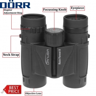 Dorr Danubia Rain Forest II 10x25 Pocket Binoculars
