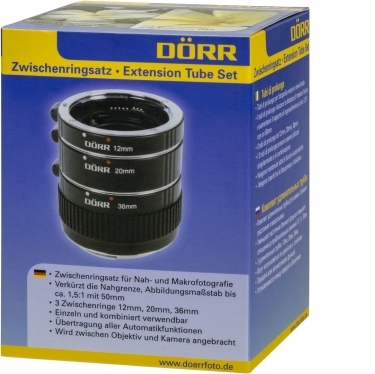 Dorr Extension Tube Set 12/20/36mm Canon EOS