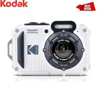 Kodak Camera PIXPRO WPZ2 with Bag and 32GB MicroSD Card - White