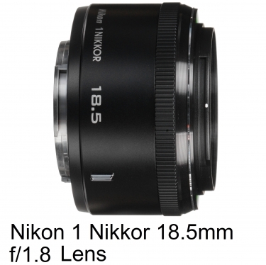 Nikon 1 Nikkor 18.5mm f/1.8 Lens For CX Format Black