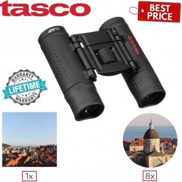 Tasco 8x21 Essentials Compact Binoculars (Black)