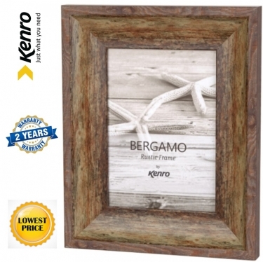 Kenro 8x10-Inch / 20x25cm Bergamo Rustic Brown Frame