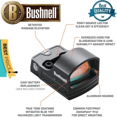 Bushnell RXS-100 Reflex Sight (4 MOA Red Dot Reticle)