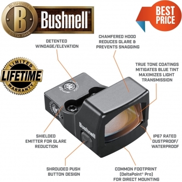 Bushnell RXS-250 Reflex Sight With 4 MOA Red Dot Reticle