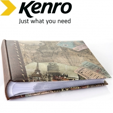 Kenro 2x4 Inches 10x15cm Old World Map Memo Album 200