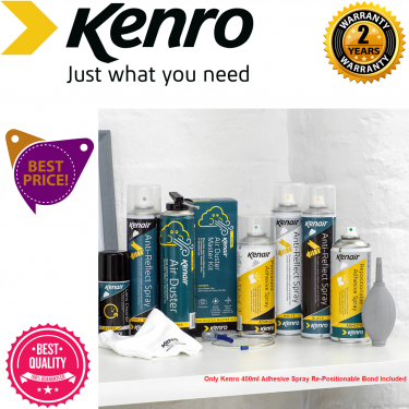 Kenro 400ml Adhesive Spray Re-Positionable Bond