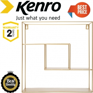 Kenro Gold Metal Shelves (Square)