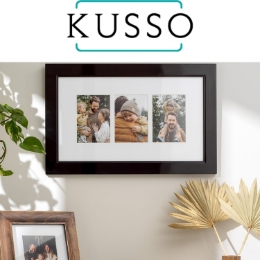 Kusso High Gloss Studio Frame to Hold 3 Photos 6x4 Inches or 7x5 Inch