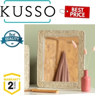 Kusso Toulon Grey Resin Woven Mirror
