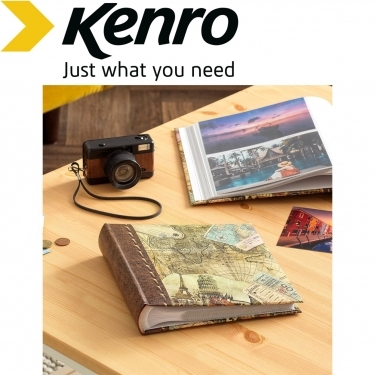 Kenro 7x5 Inches Inches 13 x 18cm Old World Map Memo Album 200