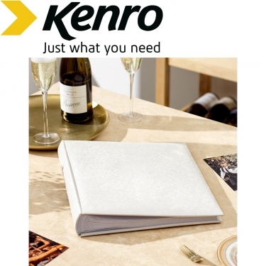 Kenro 8x5.5 Inches White Satin Series Guestbook 76 Pages