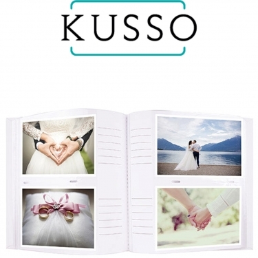 Kusso 7x5 Inches Pearl Inches Wedding Rings Memo Album 200