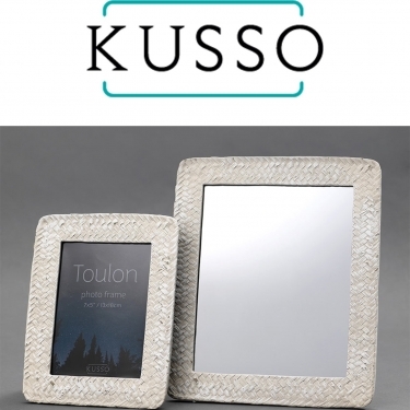 Kusso Grey Resin Woven Frame 6x4 Inches