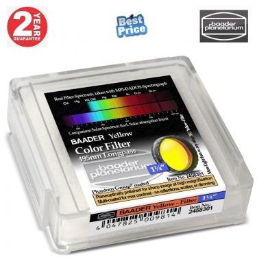 Baader 1.25 Inch Yellow 495nm Longpass Filter