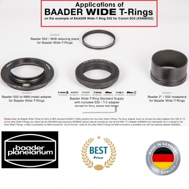 Baader Wide T-Ring For Canon R Bayonet with D52i to T-2 and S52