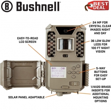 Bushnell Prime Low-Glow Trail Camera Kit Gray
