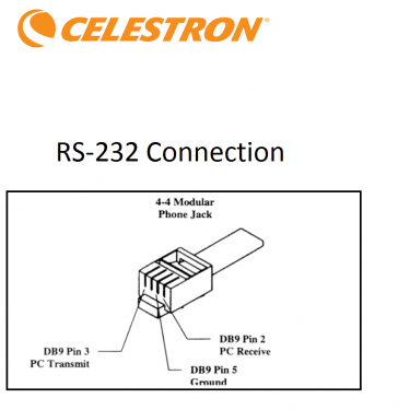 Celestron Nexstar RS-232 PC Interface Cable