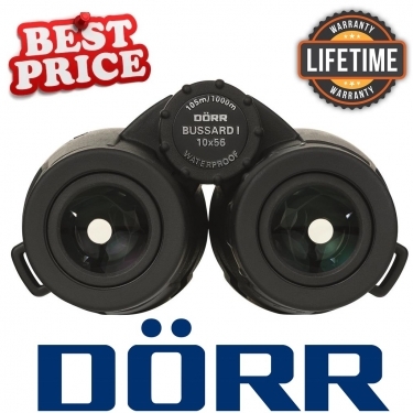 Dorr Danubia Bussard I 10x56 Roof Prism Binoculars Black