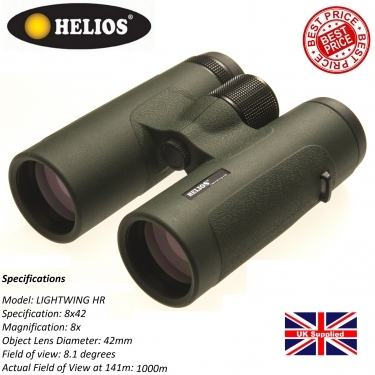 Helios 8x42 Lightwing HR High Resolution Roof Prism Binoculars