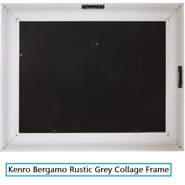 Kenro Bergamo Rustic Grey Collage Frame to hold 2 photos 6x4 Inches