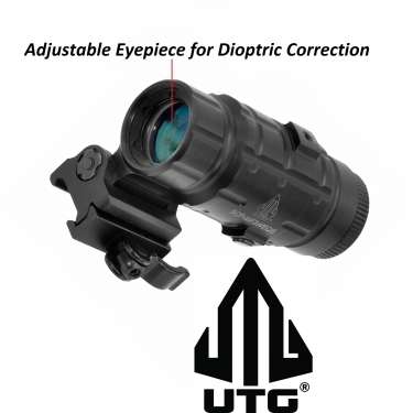 Leapers UTG 3X Magnifier with Flip-to-side QD Mount W/E Adjustable