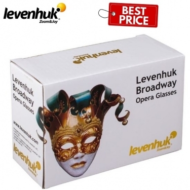 Levenhuk Broadway 325N Opera Glasses White Lorgnette LED