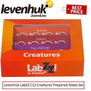 Levenhuk LabZZ C12 Creatures Prepared Slides Set