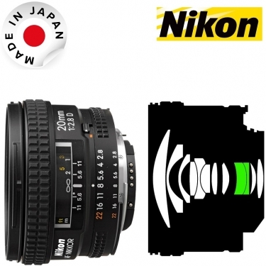 Nikon 20mm F2.8D AF Nikkor lens