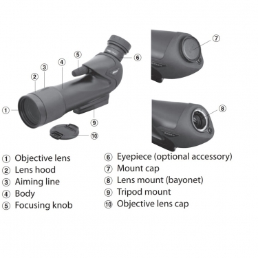 Nikon Field Scope 60 Prostaff 5 Straight Spotting Scope Body