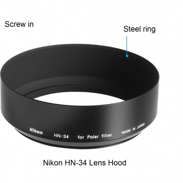 Nikon HN-34 Lens Hood (Screw-In) for 77mm Circular Polarising Filter
