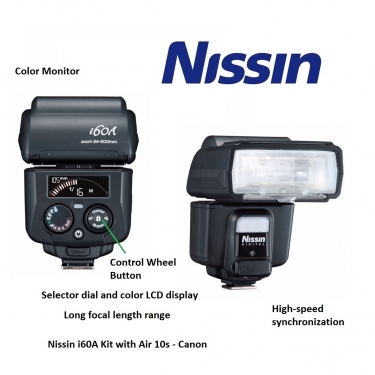 Nissin i60A Flashgun and Air 10s Trigger Bundle for Canon