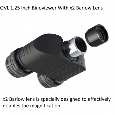 OVL 1.25 Inch Binoviewer With x2 Barlow Lens