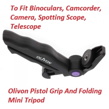 Olivon Pistol Grip And Folding Mini Tripod