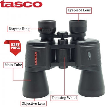 Tasco 7x50 Black Porro MC,7x50mm Essentials Binocular