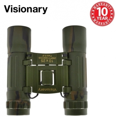 Visionary DX 10x25 Camouflage Ruby Lens Binocular