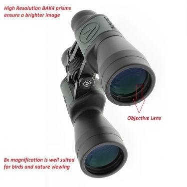 Visionary High Definition HD Porro 8x56 Prism Binocular