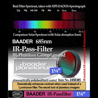 Baader IR pass filter 1.25-inch for infrared astro photography