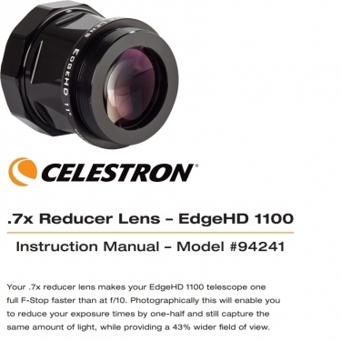 Celestron 0.7x Edge HD Reducer Lens For EdgeHD 1100 Telescope