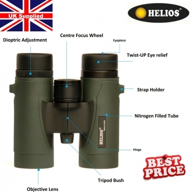 Helios Mistral WP6 8X42 Waterproof Roof Prism Binoculars