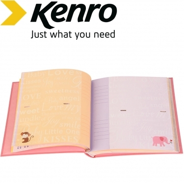 Kenro 6x4 Inches Baby Zoo Pink Memo Album and Keepsake Box 120