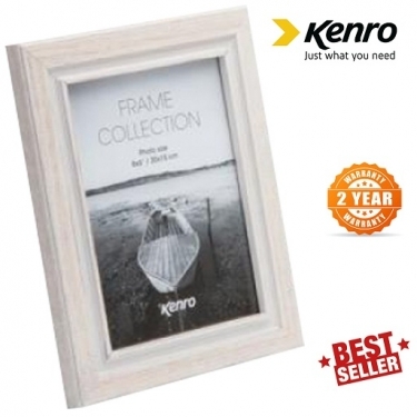 Kenro Emilia Distressed 10x12-Inch White Frame