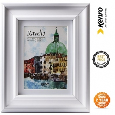 Kenro Ravello Frame 10x12 Inch/Mount 8x6 Inch - White