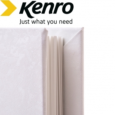 Kenro 32 x 27.5cm 100 Pages White Satin Traditional Album
