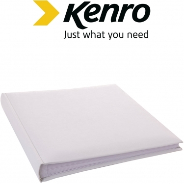 Kenro 22.5 x 23.5cm White Satin Small Traditional Album 60 Pages