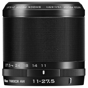Nikon 1 Nikkor AW 11-27.5mm F3.5-5.6 AF Lens Black