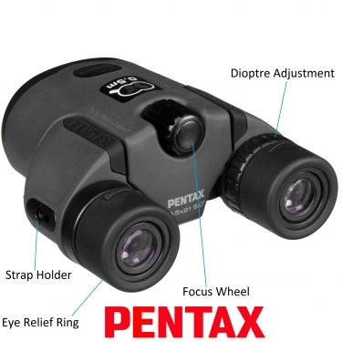 Pentax 8.5x21 Papilio II Porro Prism Binoculars