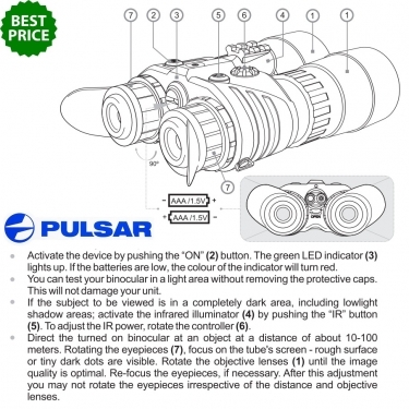 Pulsar Edge GS 3.5x50 L Night Vision NV Binoculars